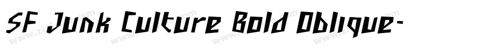 SF Junk Culture Bold Oblique字体转换